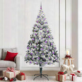 vidaXL Kunstkerstboom met 300 LED Wit 180 cm PVC en Staal en Kunststof
