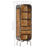 vidaXL Hoge kast 40x30x126 cm massief mangohout