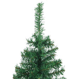 vidaXL Corner Artificial Christmas Tree with 300 LED Green 180 cm PVC and Metal