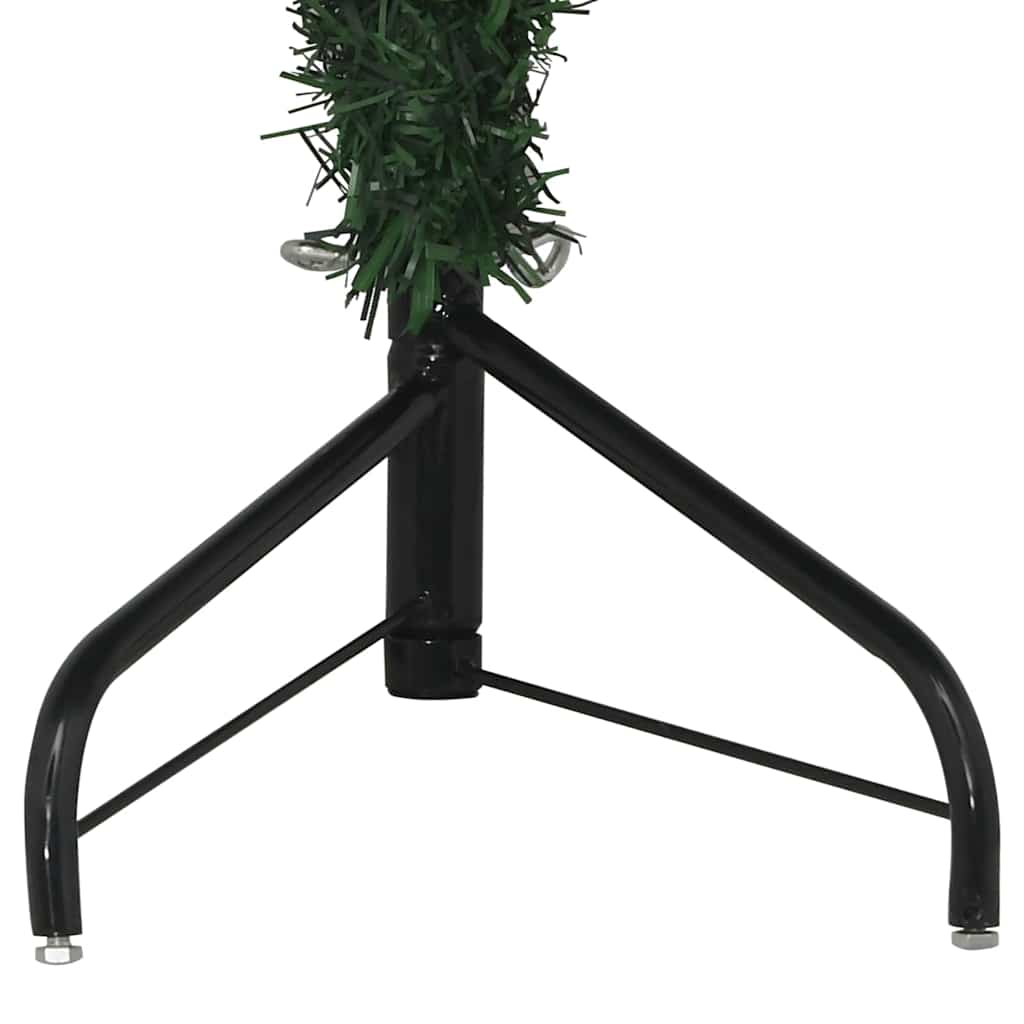 vidaXL Corner Artificial Christmas Tree with 300 LED Green 180 cm PVC and Metal