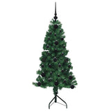 vidaXL Corner Artificial Christmas Tree with 300 LED Green 180 cm PVC and Metal