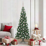 vidaXL Corner Artificial Christmas Tree with 300 LED Green 180 cm PVC and Metal