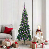vidaXL Corner Artificial Christmas Tree with 300 LED Green 180 cm PVC and Metal