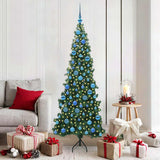 vidaXL Corner Artificial Christmas Tree with 300 LED Green 180 cm PVC and Metal