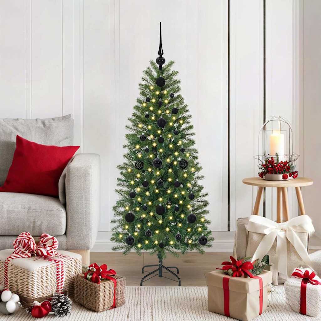 vidaXL Kunstkerstboom met 150 LED met standaard Groen 120 cm PE en PVC