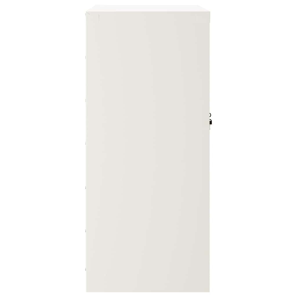 vidaXL Archiefkast 79x40x90 cm staal wit