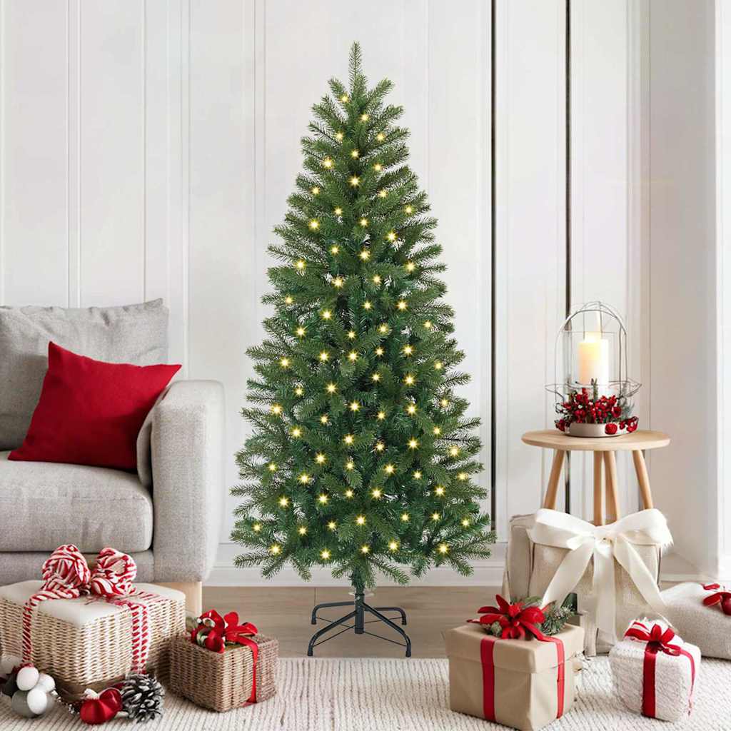 vidaXL Kunstkerstboom met 150 LED met standaard Groen 120 cm PE en PVC