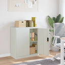 vidaXL Archiefkast 79x40x90 cm staal wit