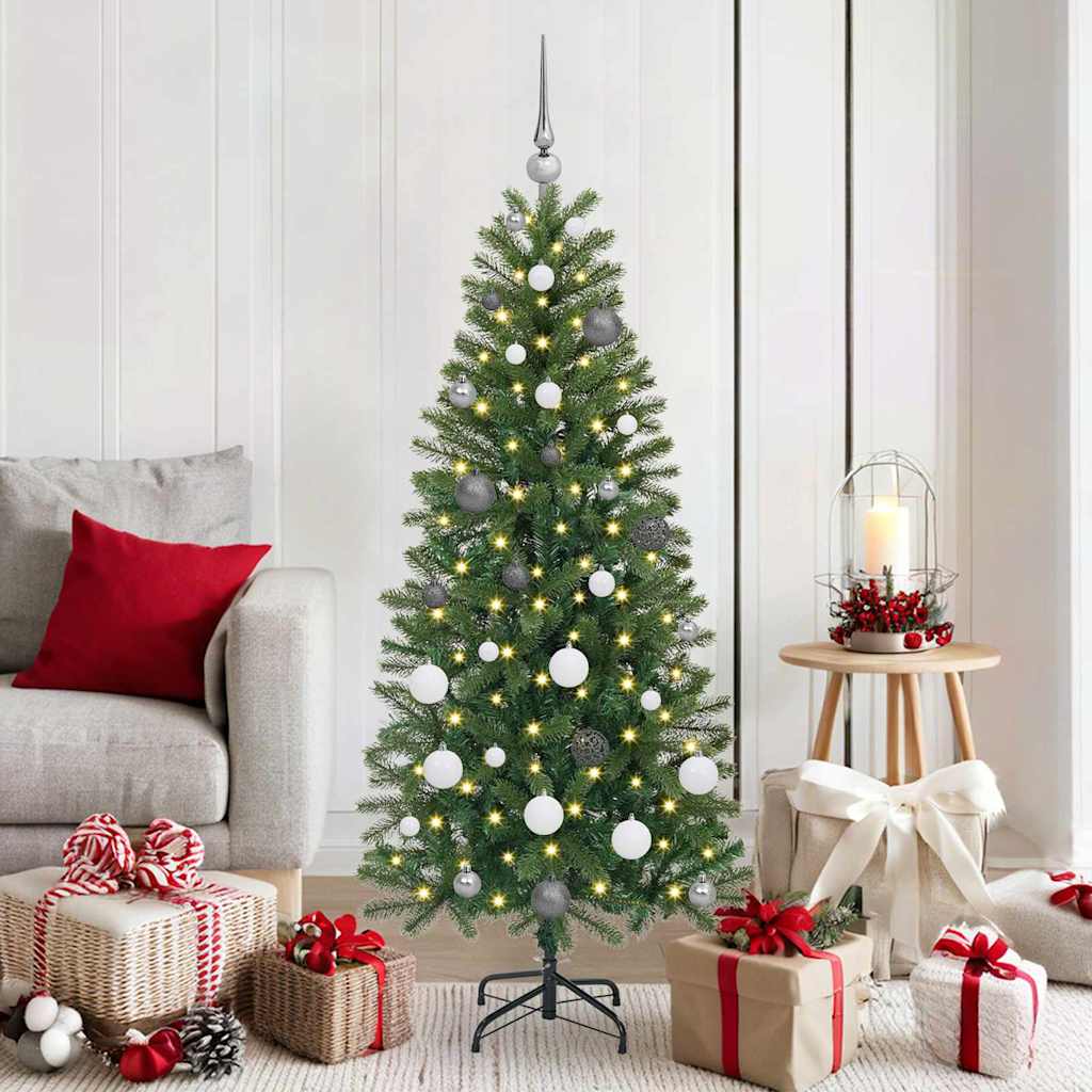 vidaXL Kunstkerstboom met 150 LED met standaard Groen 120 cm PE en PVC