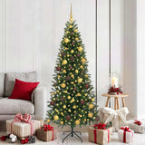 vidaXL Kunstkerstboom met 150 LED met standaard Groen 120 cm PE en PVC