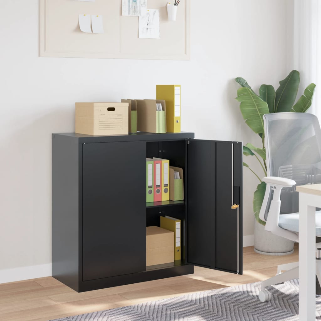 vidaXL Archiefkast 79x40x90 cm staal wit
