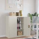 vidaXL Kantoorkast met 2 deuren 90 cm staal grijs