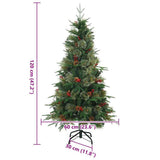 vidaXL Kunstmatige Hinged Kerstboom met 150 LED Groen 120 cm PE en PVC