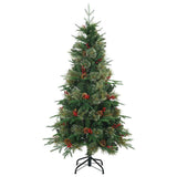 vidaXL Kunstmatige Hinged Kerstboom met 150 LED Groen 120 cm PE en PVC