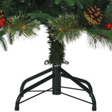 vidaXL Kunstmatige Hinged Kerstboom met 150 LED Groen 120 cm PE en PVC