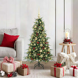 vidaXL Kunstmatige Hinged Kerstboom met 150 LED Groen 120 cm PE en PVC