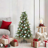 vidaXL Kunstmatige Hinged Kerstboom met 150 LED Groen 120 cm PE en PVC