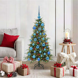vidaXL Kunstmatige Hinged Kerstboom met 150 LED Groen 120 cm PE en PVC