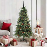 vidaXL Kunstmatige Hinged Kerstboom met 150 LED Groen 120 cm PE en PVC
