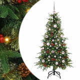 vidaXL Kunstmatige Hinged Kerstboom met 150 LED Groen 120 cm PE en PVC