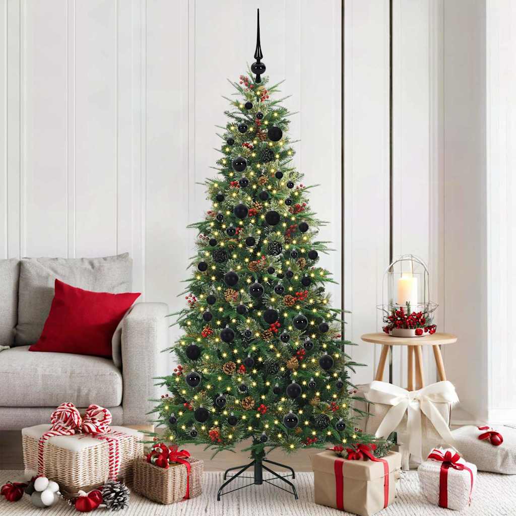 vidaXL Kunstmatige Hinged Kerstboom met 150 LED Groen 120 cm PE en PVC