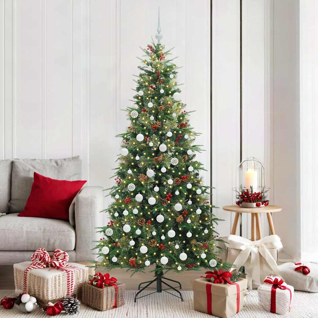 vidaXL Kunstmatige Hinged Kerstboom met 150 LED Groen 120 cm PE en PVC