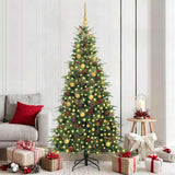 vidaXL Kunstmatige Hinged Kerstboom met 150 LED Groen 120 cm PE en PVC