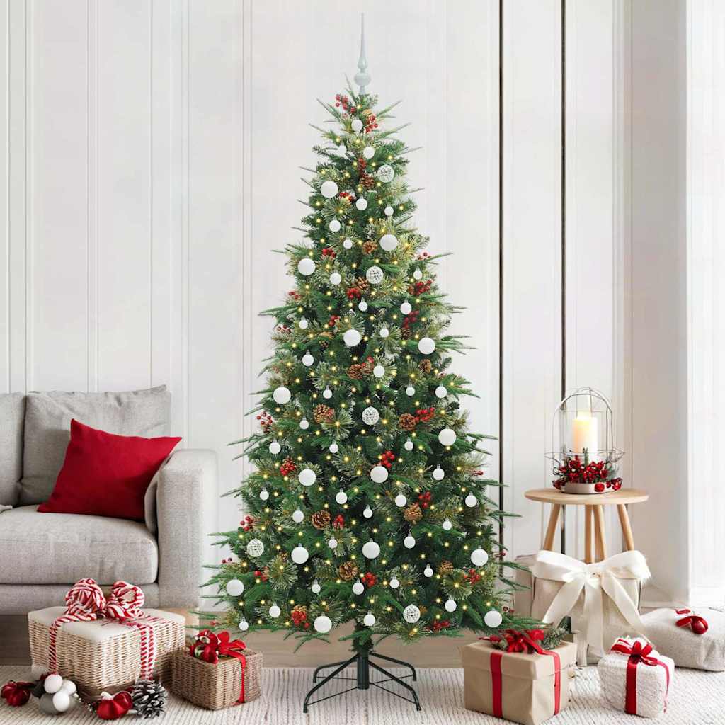 vidaXL Kunstmatige Hinged Kerstboom met 150 LED Groen 120 cm PE en PVC