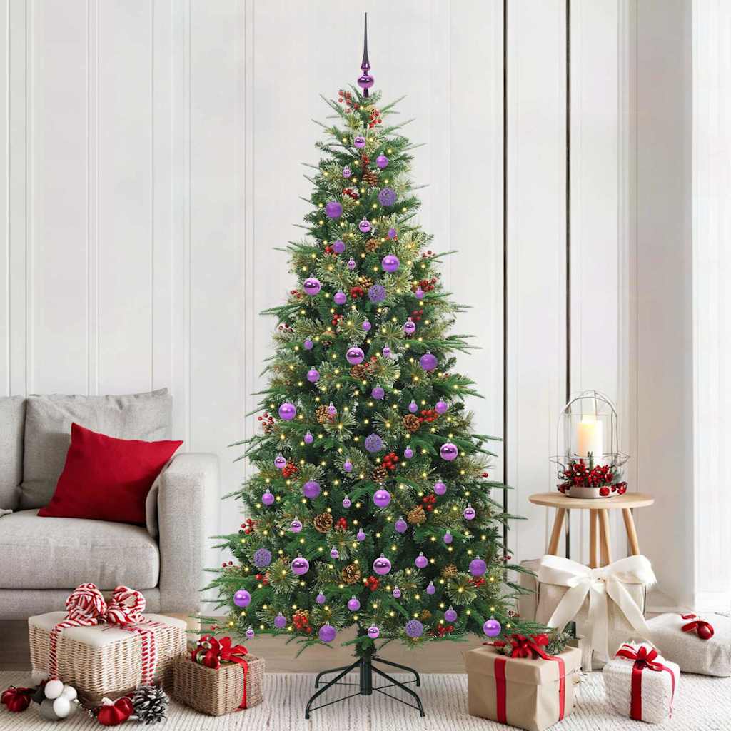 vidaXL Kunstmatige Hinged Kerstboom met 150 LED Groen 120 cm PE en PVC