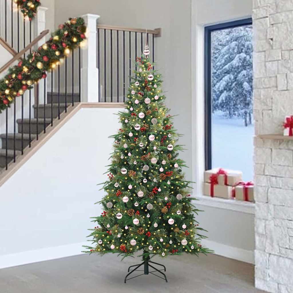 vidaXL Kunstmatige Hinged Kerstboom met 150 LED Groen 120 cm PE en PVC