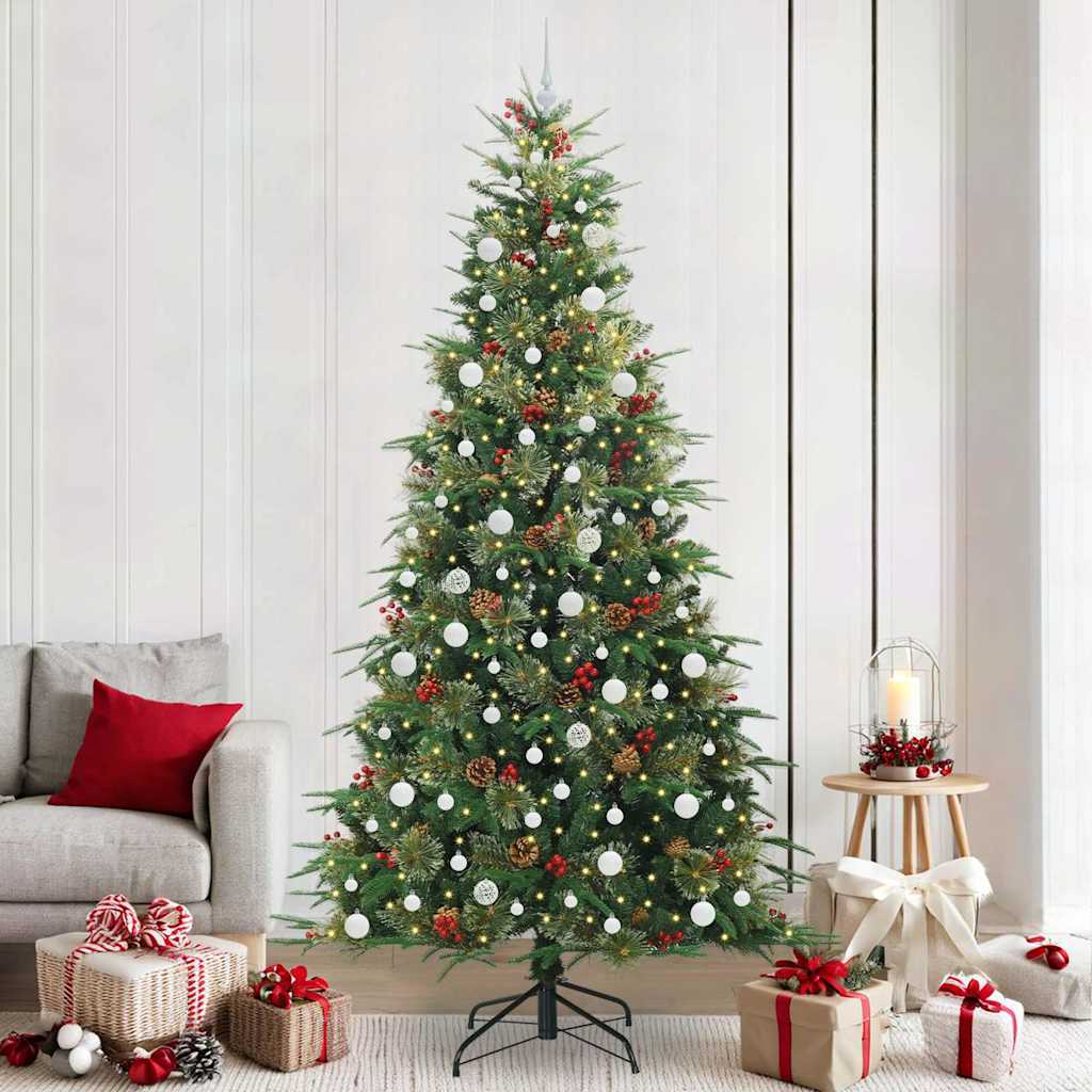 vidaXL Kunstmatige Hinged Kerstboom met 150 LED Groen 120 cm PE en PVC