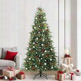 vidaXL Kunstmatige Hinged Kerstboom met 150 LED Groen 120 cm PE en PVC