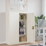 vidaXL Kantoorkast met 2 deuren 90 cm staal grijs
