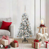 vidaXL Kunstmatige Hinged Kerstboom met 150 LED Groen 120 cm PE en PVC