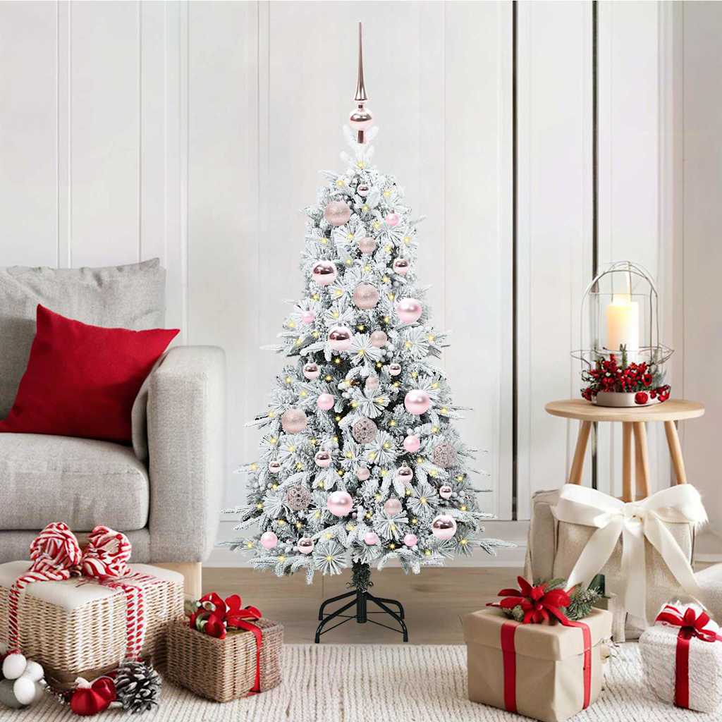 vidaXL Kunstmatige Hinged Kerstboom met 150 LED Groen 120 cm PE en PVC