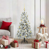 vidaXL Kunstmatige Hinged Kerstboom met 150 LED Groen 120 cm PE en PVC