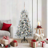 vidaXL Kunstmatige Hinged Kerstboom met 150 LED Groen 120 cm PE en PVC
