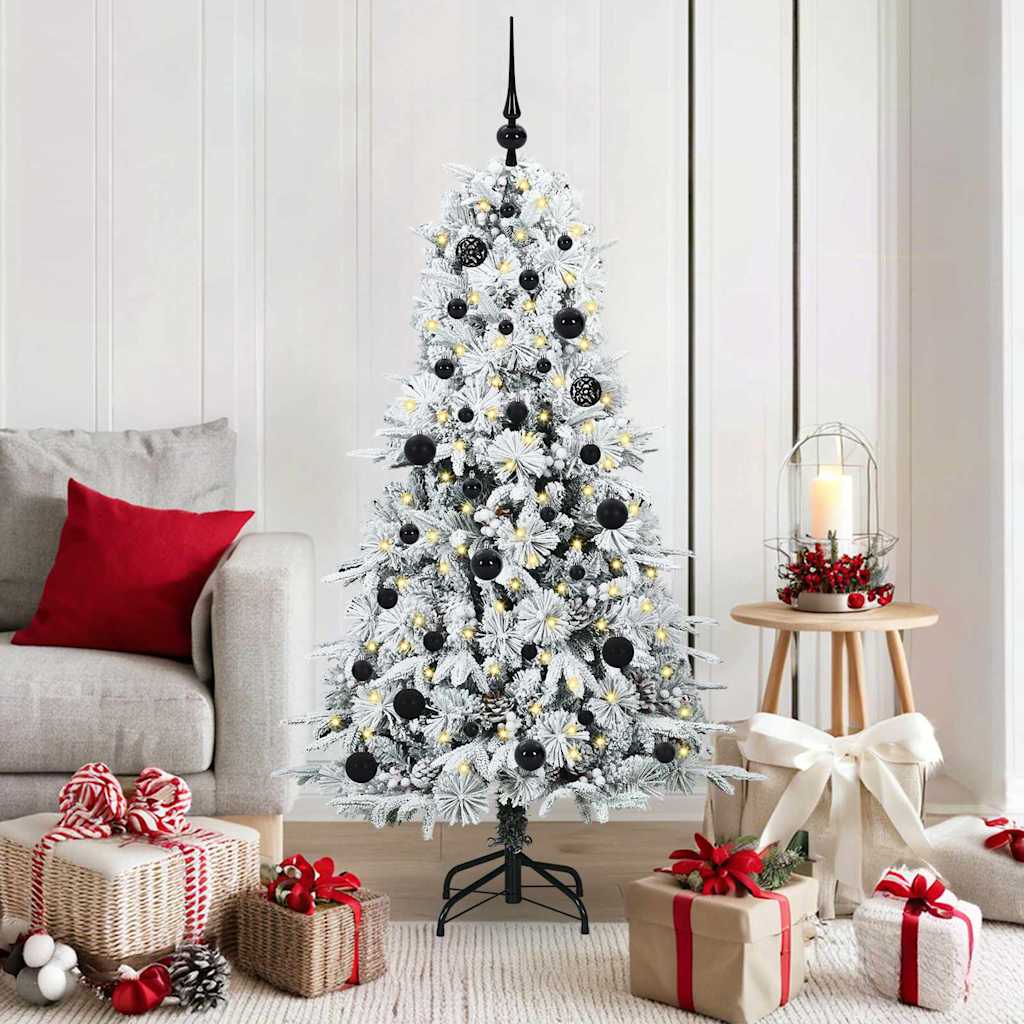 vidaXL Kunstmatige Hinged Kerstboom met 150 LED Groen 120 cm PE en PVC