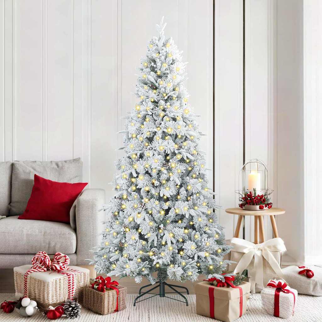 vidaXL Kunstmatige Hinged Kerstboom met 150 LED Groen 120 cm PE en PVC