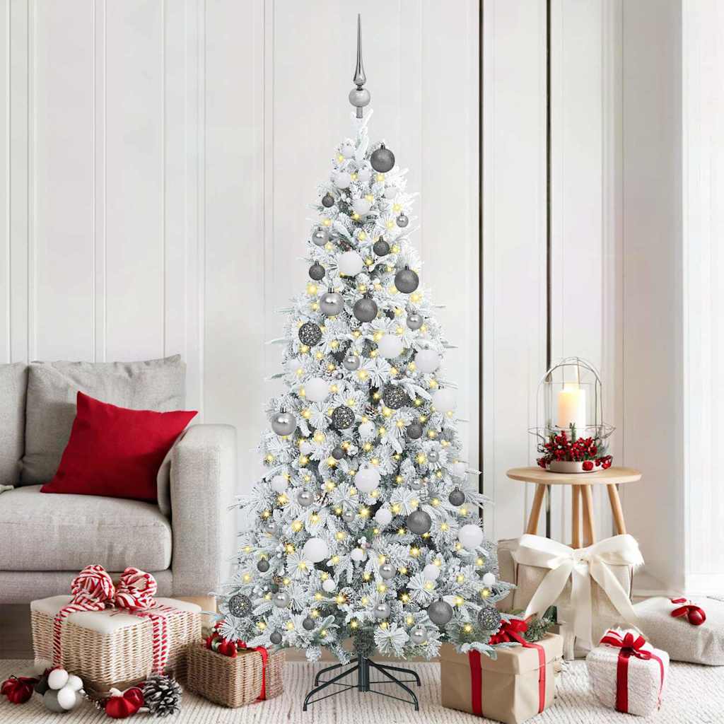 vidaXL Kunstmatige Hinged Kerstboom met 150 LED Groen 120 cm PE en PVC