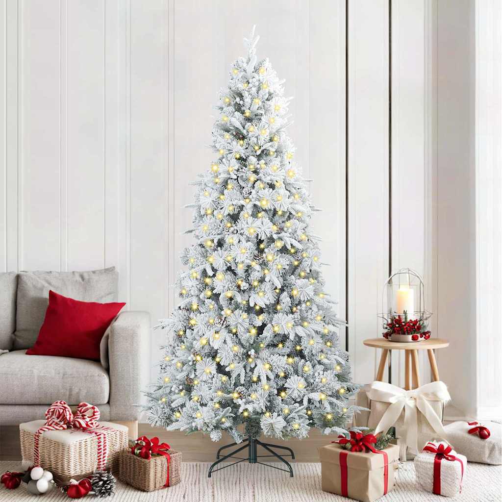 vidaXL Kunstmatige Hinged Kerstboom met 150 LED Groen 120 cm PE en PVC