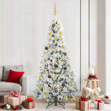 vidaXL Kunstmatige Hinged Kerstboom met 150 LED Groen 120 cm PE en PVC