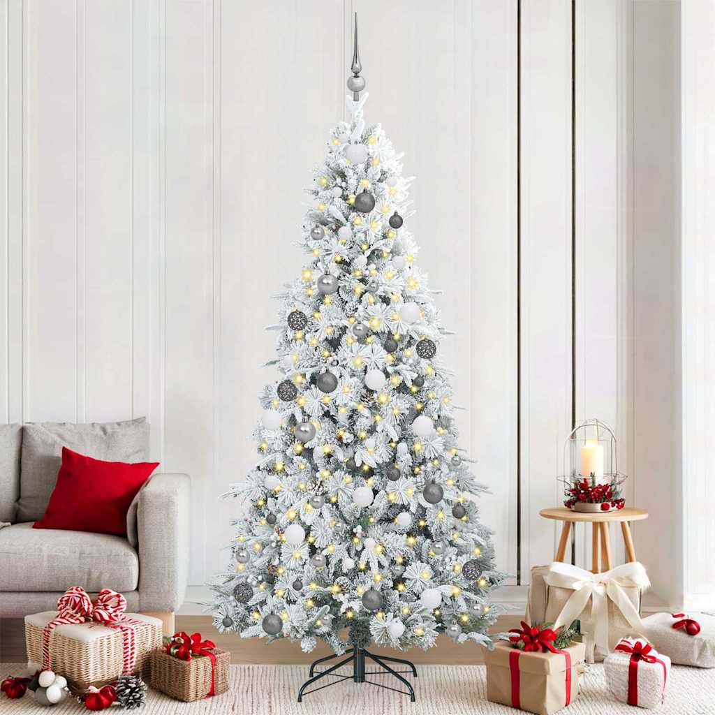 vidaXL Kunstmatige Hinged Kerstboom met 150 LED Groen 120 cm PE en PVC