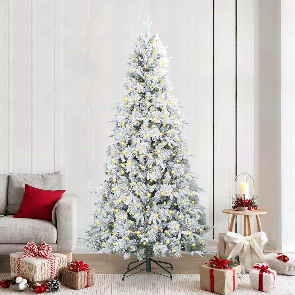 vidaXL Kunstmatige Hinged Kerstboom met 150 LED Groen 120 cm PE en PVC