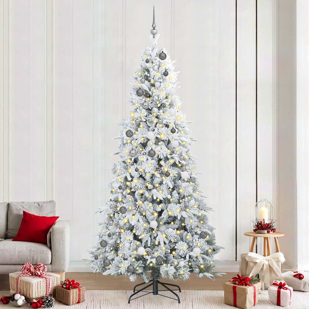 vidaXL Kunstmatige Hinged Kerstboom met 150 LED Groen 120 cm PE en PVC