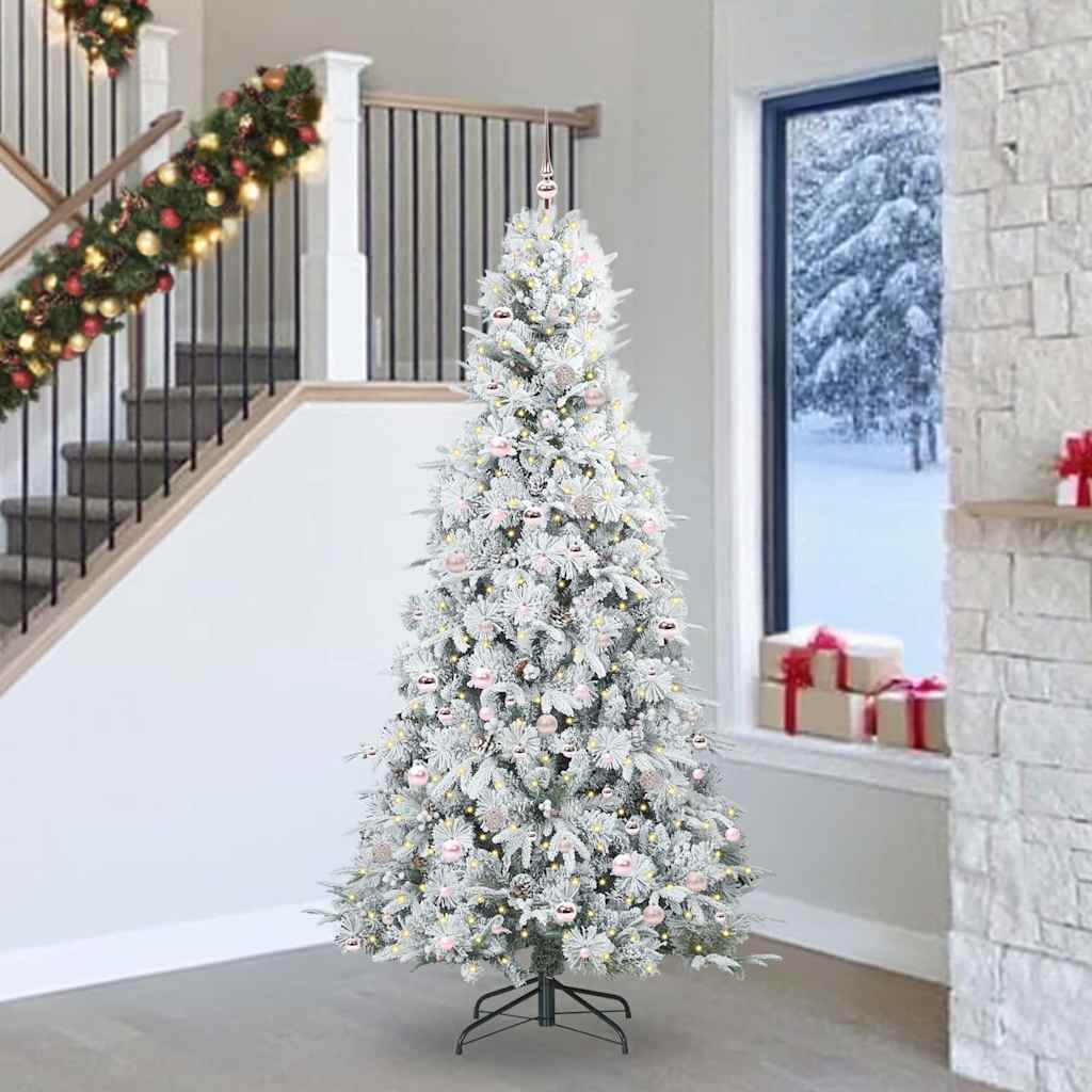 vidaXL Kunstmatige Hinged Kerstboom met 150 LED Groen 120 cm PE en PVC