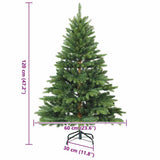 vidaXL Kunstkerstboom met 150 LED met standaard Groen 150 cm PE en PVC