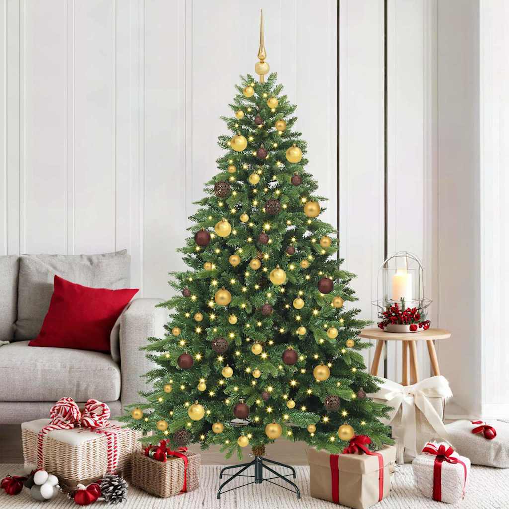 vidaXL Kunstkerstboom met 150 LED met standaard Groen 150 cm PE en PVC