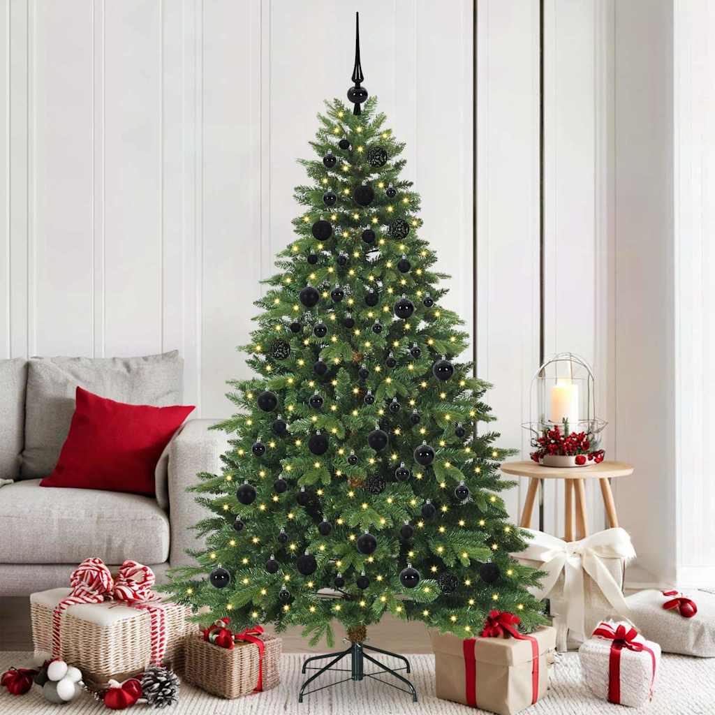 vidaXL Kunstkerstboom met 150 LED met standaard Groen 150 cm PE en PVC
