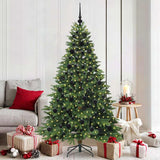 vidaXL Kunstkerstboom met 150 LED met standaard Groen 150 cm PE en PVC